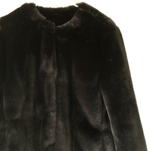 Black GAP fur coat